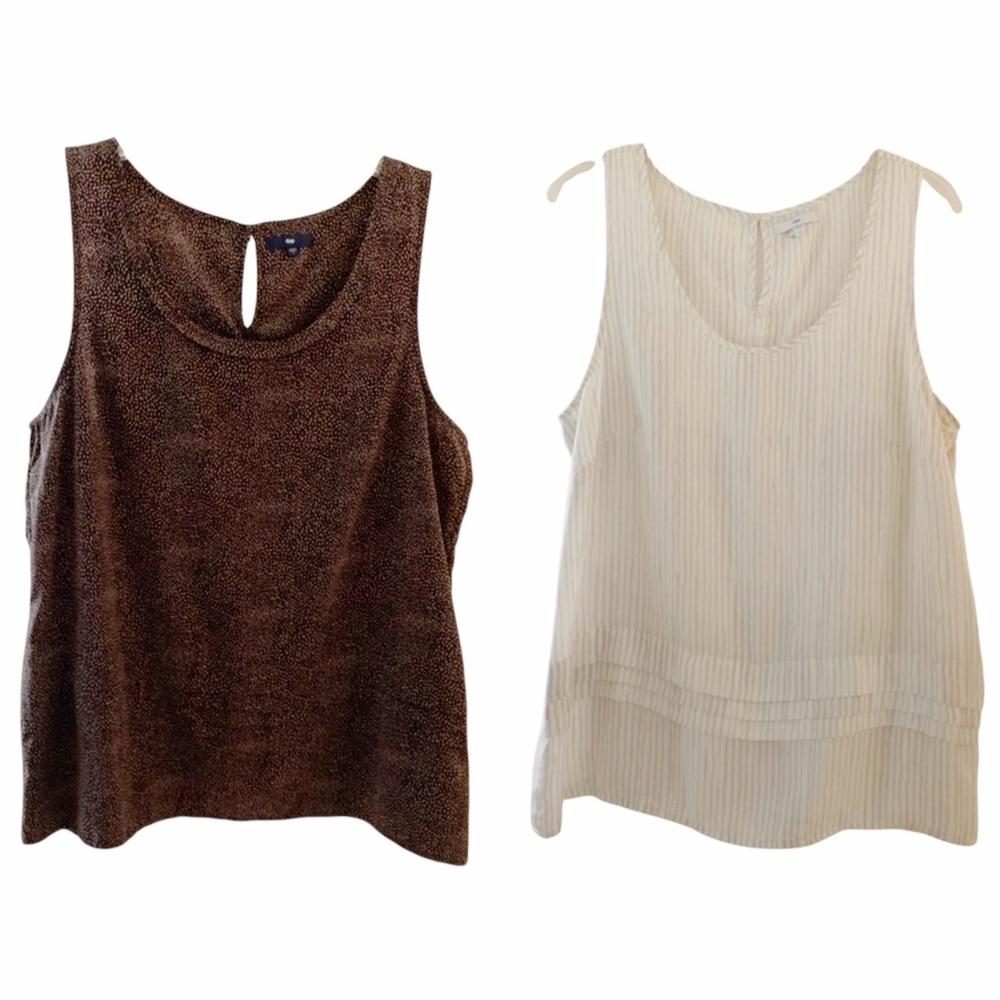 GAP Set of 2 Sleeveless Tops Polyester Size Large